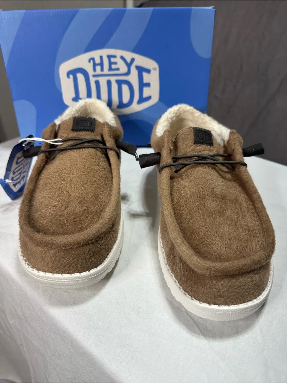 🆕 Hey Dude Wally Warmth Cozy Slip-On with White Sole